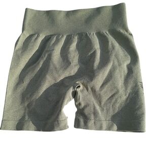 OQQ Activewear Seamless High Waisted Compression Shorts Sage Green Size L